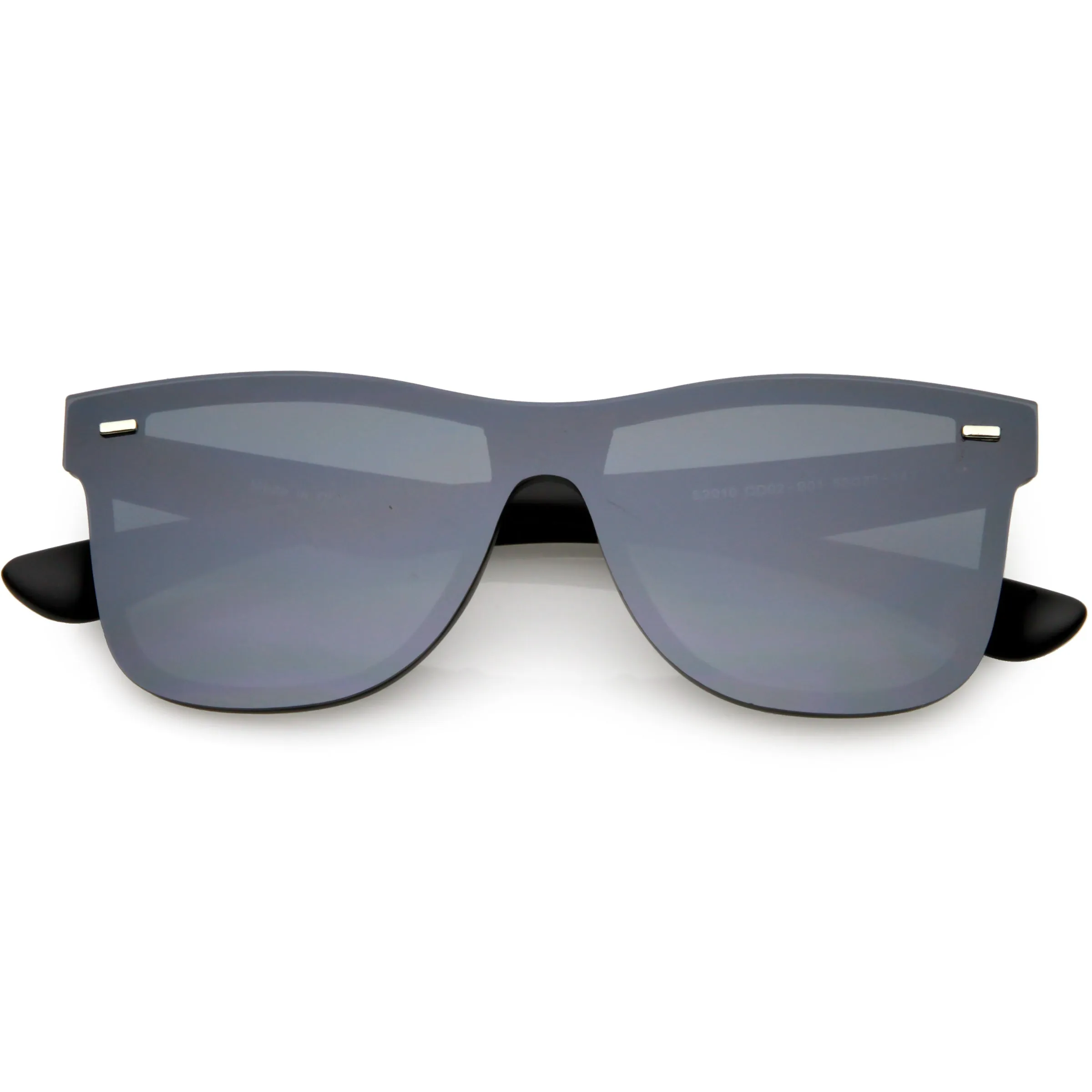 Retro Modern Horned Rim Flat Mirrored Lens Sunglasses C869 sold by ZeroUV product image thumbnail 5