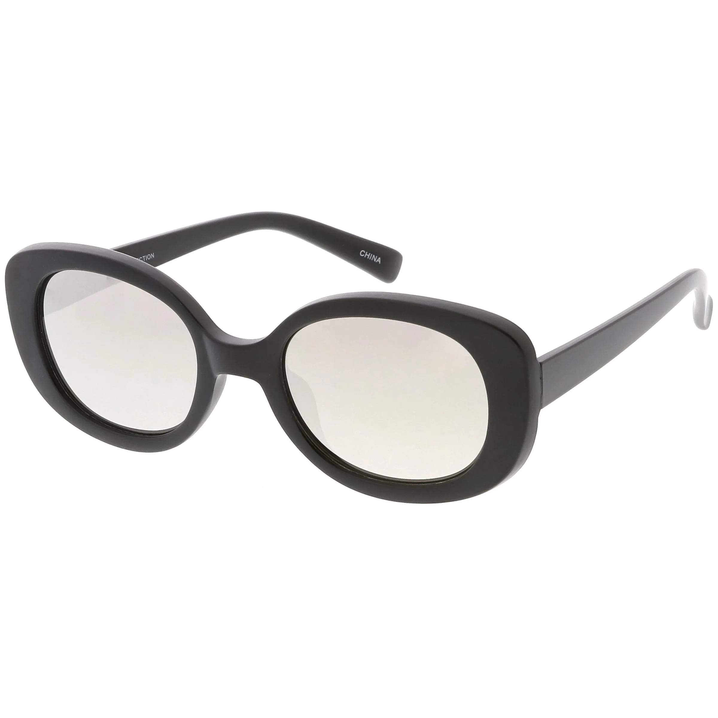Women's Rounded Retro 1950's Thick Frame Sunglasses C557 sold by ZeroUV product image thumbnail 2