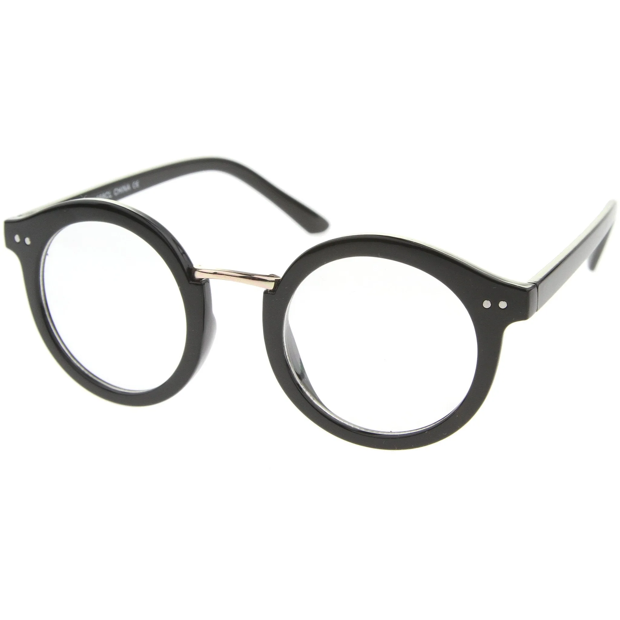 Eclectic Indie Round Clear Lens Retro Glasses A033 sold by ZeroUV product image thumbnail 2