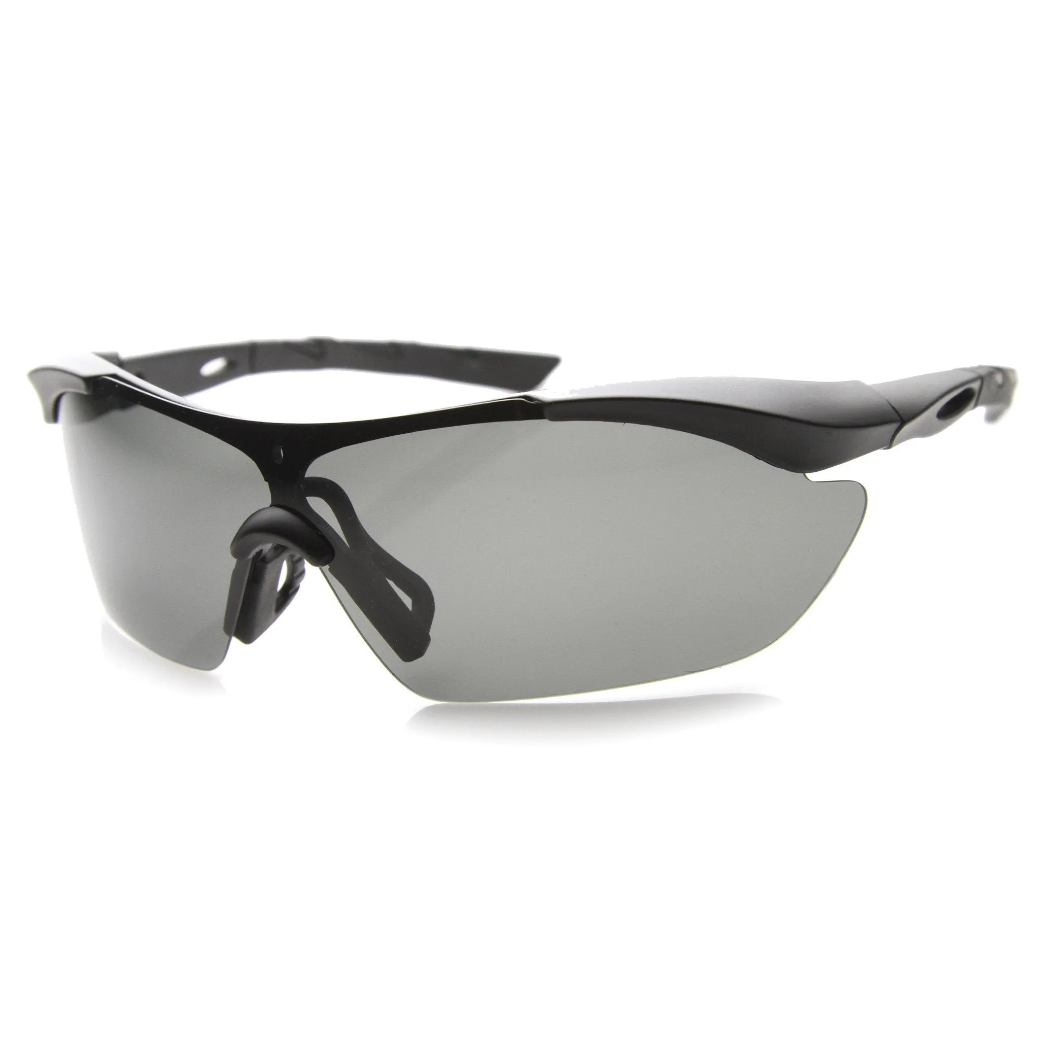 Premium Polarized Lens Silicone Grip Sports Wrap Sunglasses 9721 sold by ZeroUV product image thumbnail 4