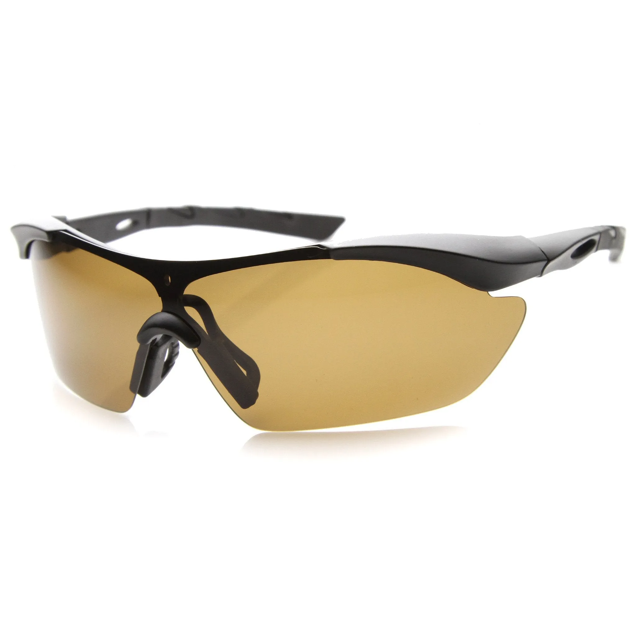 Premium Polarized Lens Silicone Grip Sports Wrap Sunglasses 9721 sold by ZeroUV product image thumbnail 5