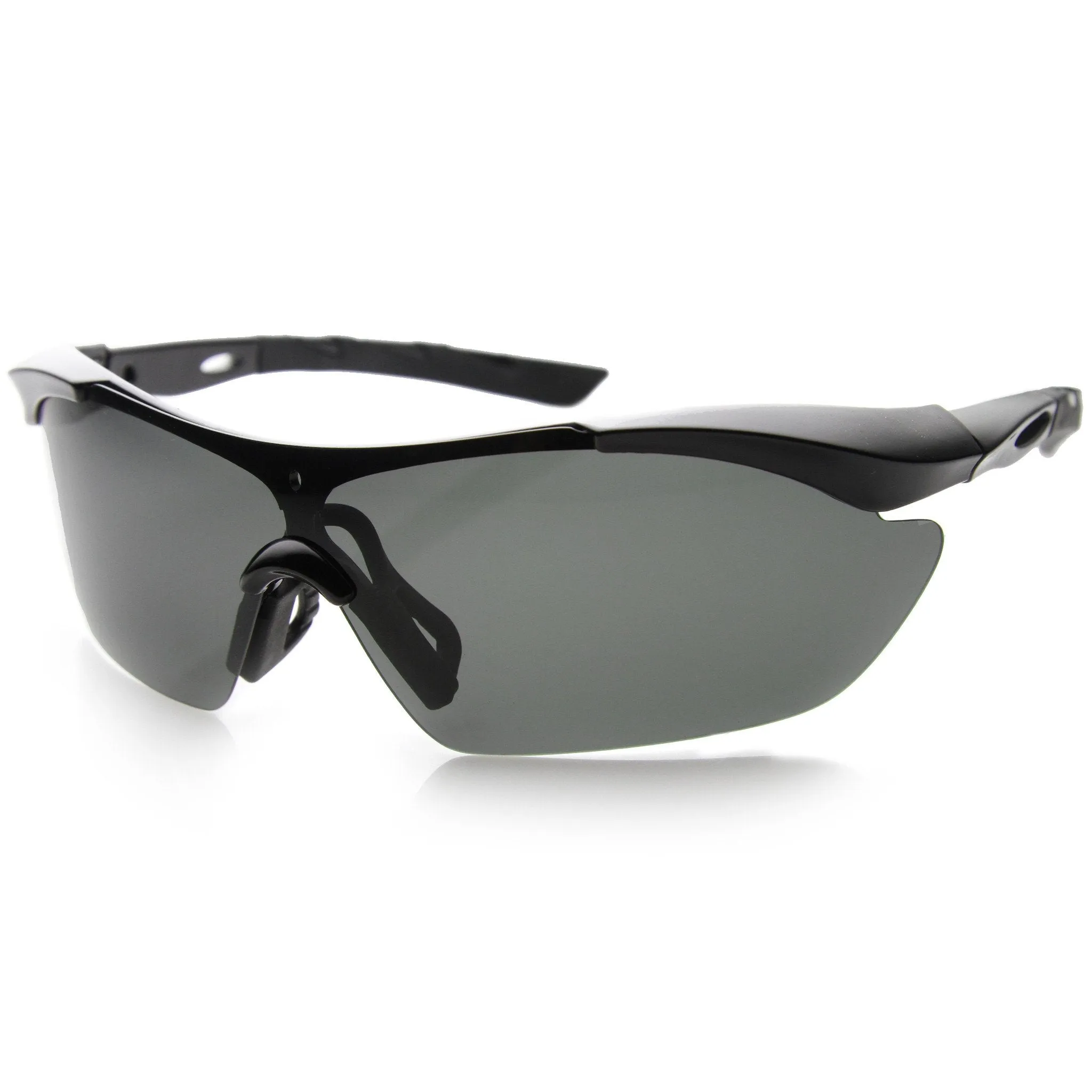 Premium Polarized Lens Silicone Grip Sports Wrap Sunglasses 9721 sold by ZeroUV product image thumbnail 2
