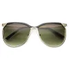 Modern Oversize Two Toned Thin Metal Aviator Sunglasses 9863 sold by ZeroUV