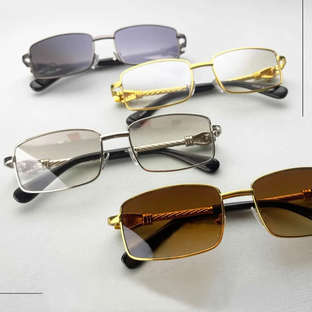 Bold Retro Jaguar Metal Plated Detail Square Sunglasses D247 sold by ZeroUV product image thumbnail 2