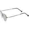 Women's Retro Thin Frame Metal Mirrored Flat Lens Sunglasses C601 sold by ZeroUV