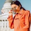 Women's Retro Thin Frame Metal Mirrored Flat Lens Sunglasses C601 sold by ZeroUV