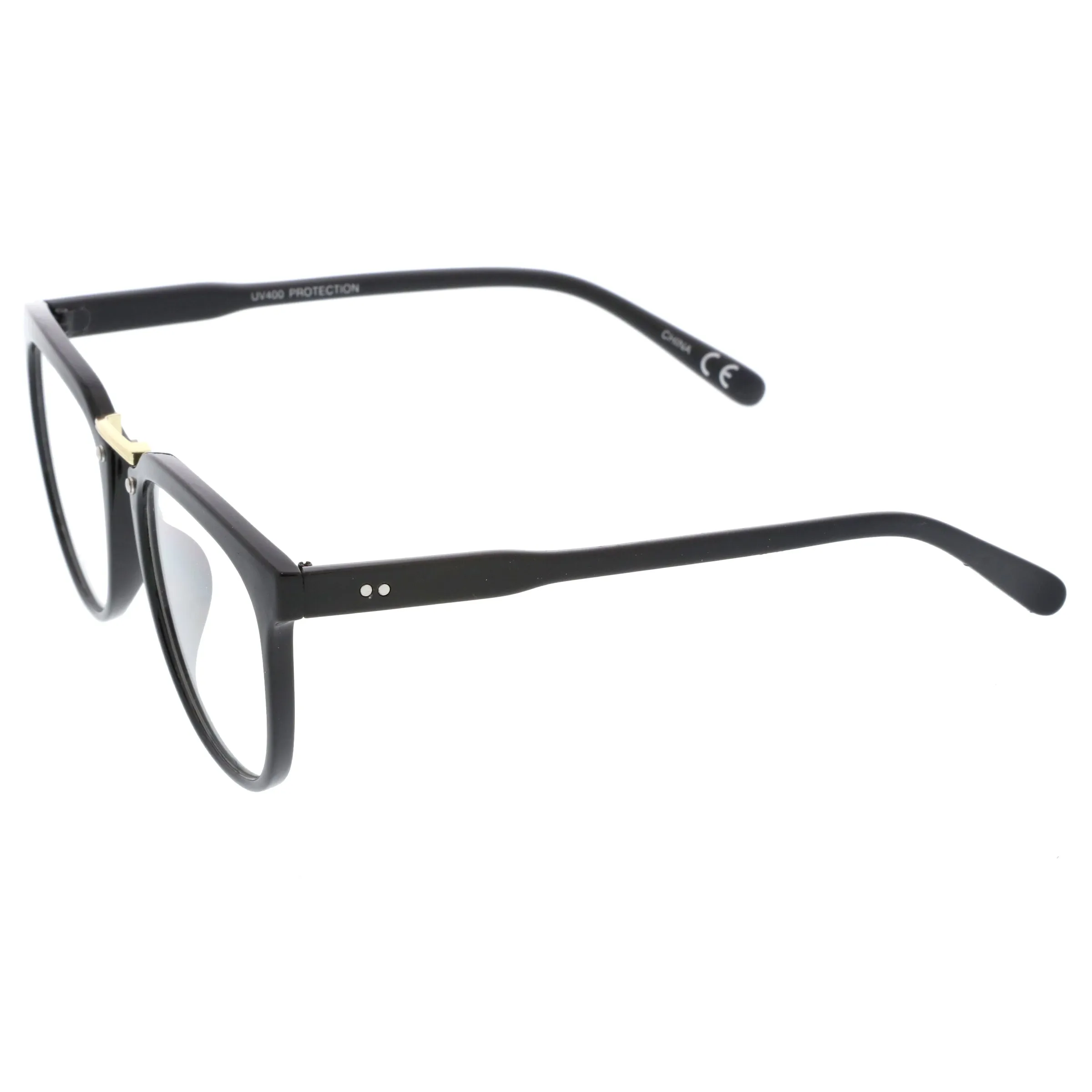 European Dapper Horned Rim Clear Lens Glasses A926 sold by ZeroUV product image thumbnail 3