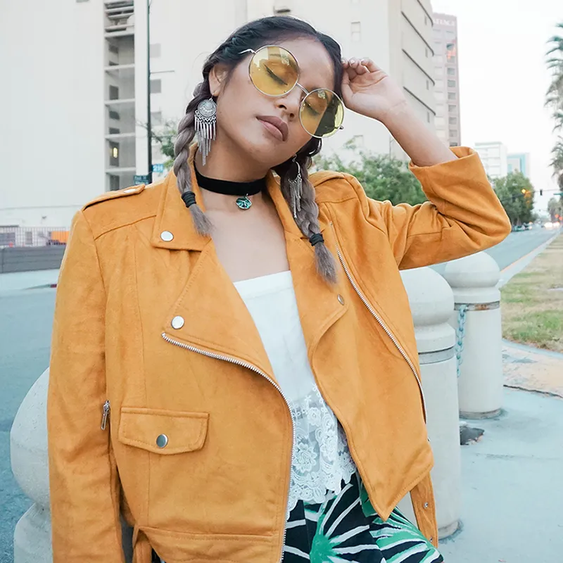 Indie Festival Hippie Oversize Round Colorful Lens Sunglasses sold by ZeroUV product image thumbnail 2