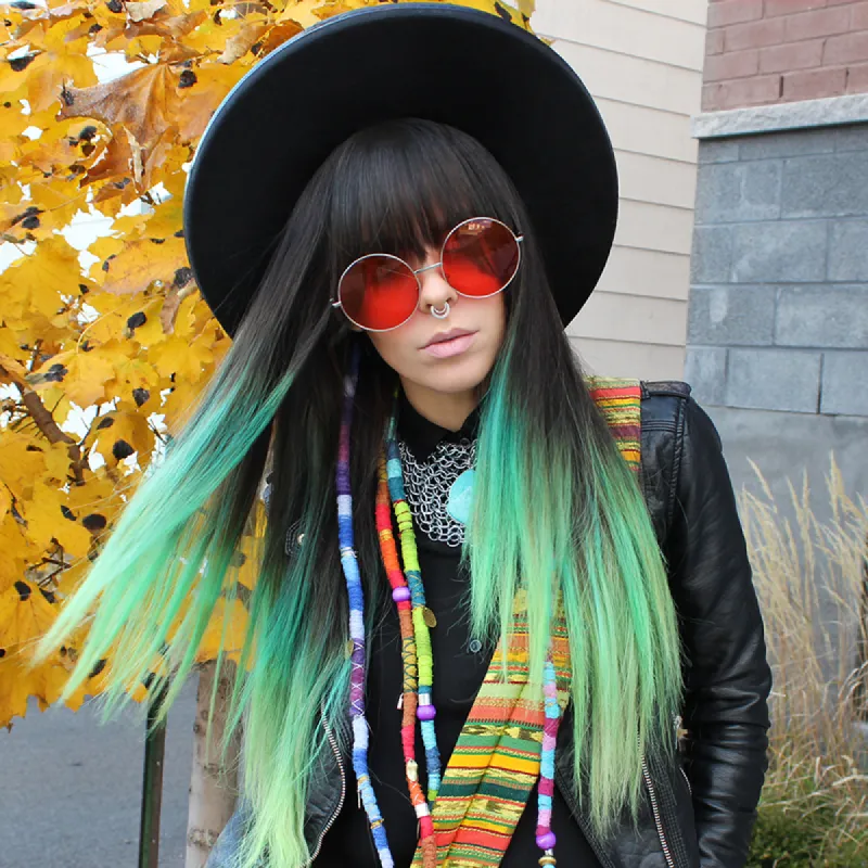 Indie Festival Hippie Oversize Round Colorful Lens Sunglasses sold by ZeroUV