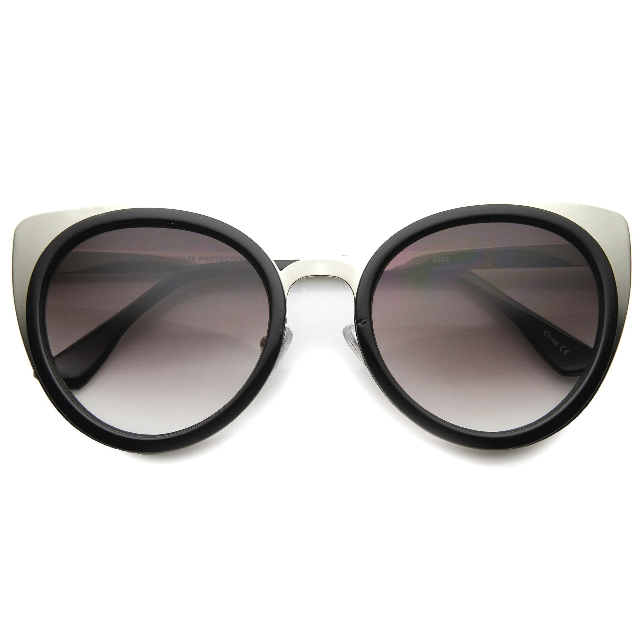 Women's Large Round Indie Laser Cut Cat Eye Sunglasses 9963 sold by ZeroUV product image thumbnail 5