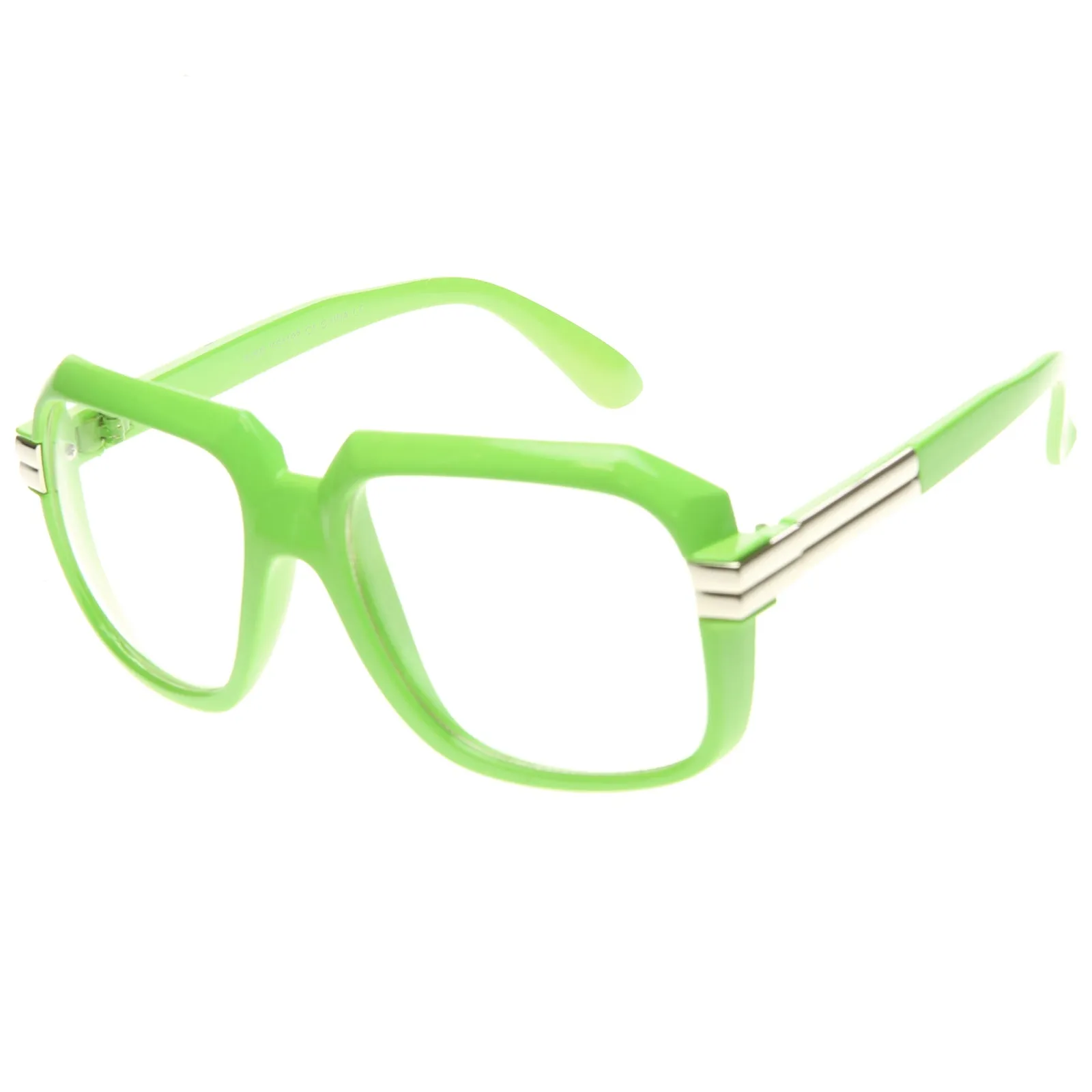 Party Retro Neon Color Square Clear Lens Glasses 8721 sold by ZeroUV product image thumbnail 2