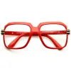 Party Retro Neon Color Square Clear Lens Glasses 8721 sold by ZeroUV
