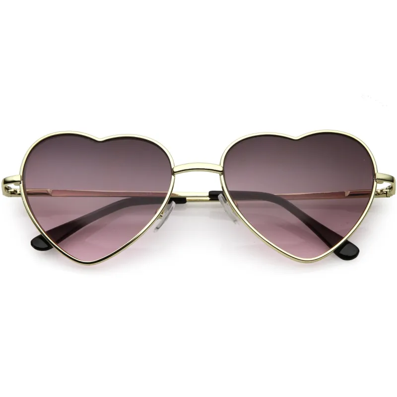 Womens Cute Metal Heart Shape Fashion Sunglasses 8796 sold by ZeroUV