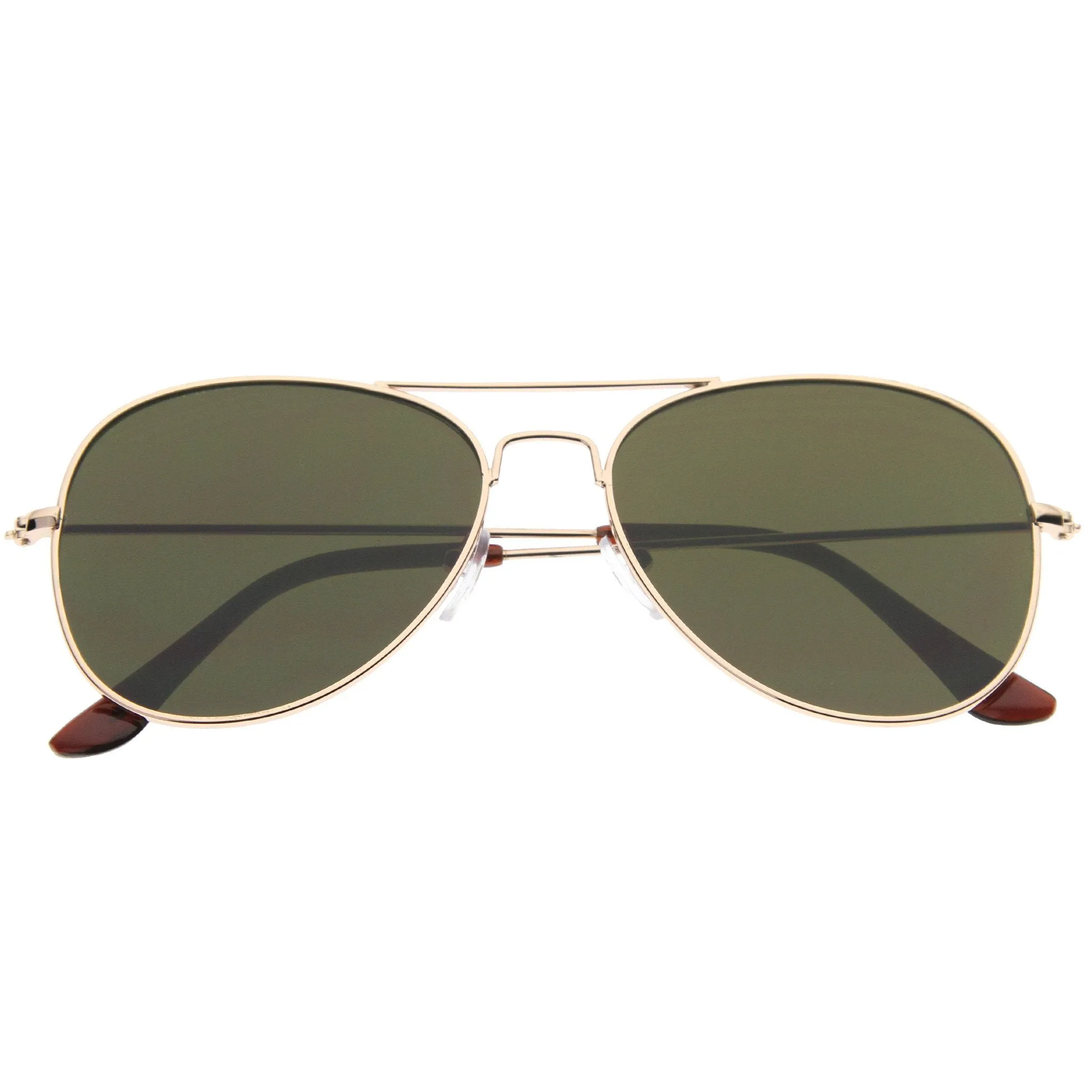 Modern Flat Front Wire Metal Aviator Sunglasses A182 sold by ZeroUV product image thumbnail 2