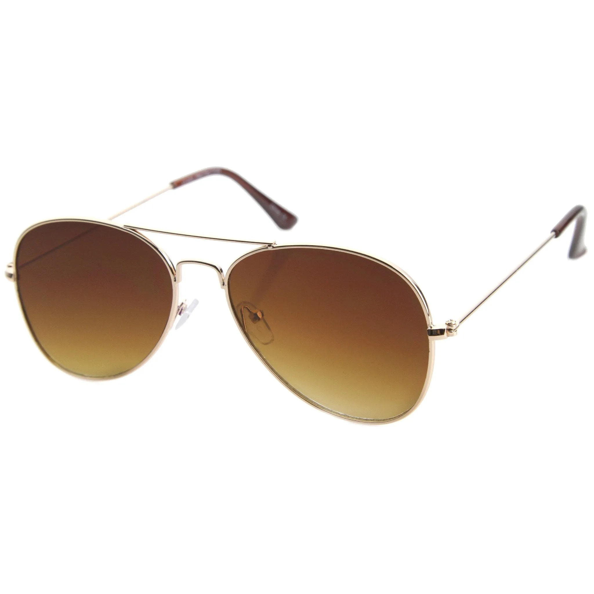 Modern Flat Front Wire Metal Aviator Sunglasses A182 sold by ZeroUV product image thumbnail 4