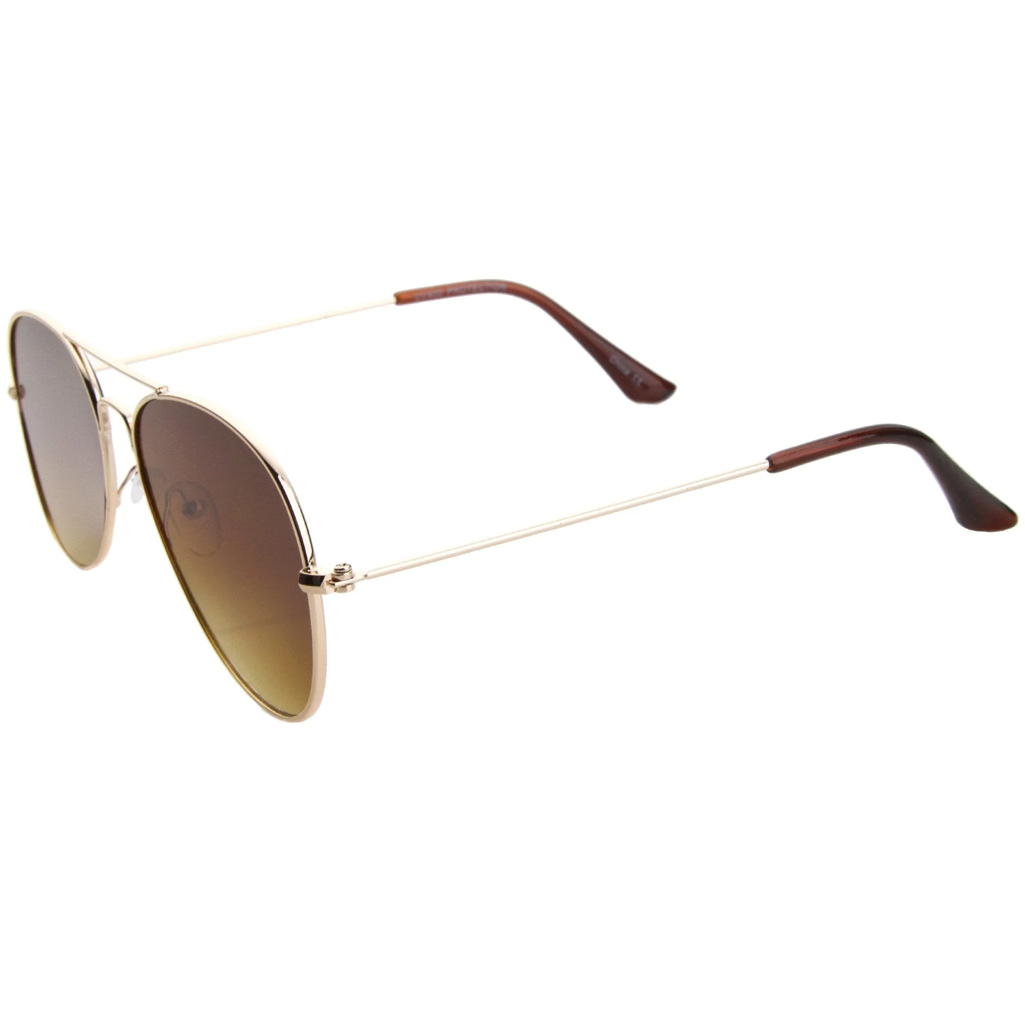 Modern Flat Front Wire Metal Aviator Sunglasses A182 sold by ZeroUV product image thumbnail 5