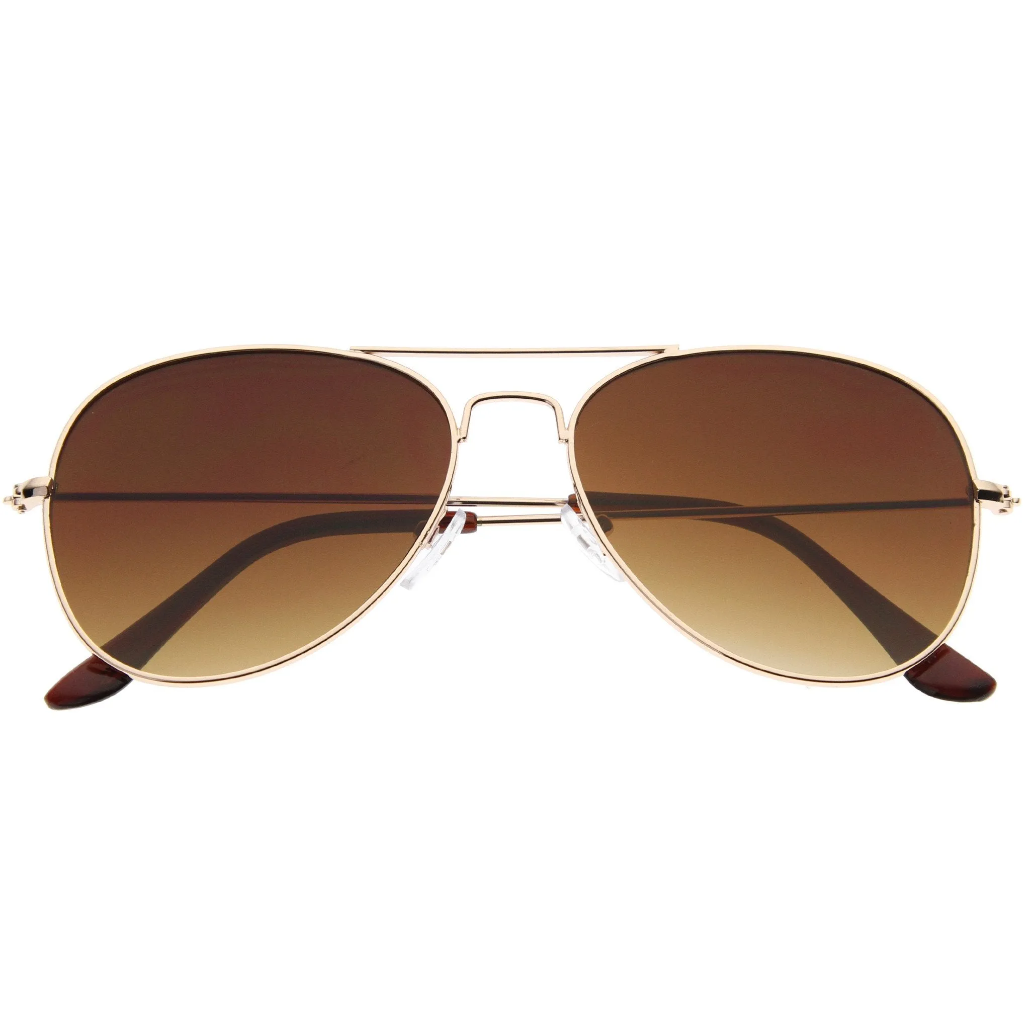 Modern Flat Front Wire Metal Aviator Sunglasses A182 sold by ZeroUV product image thumbnail 3