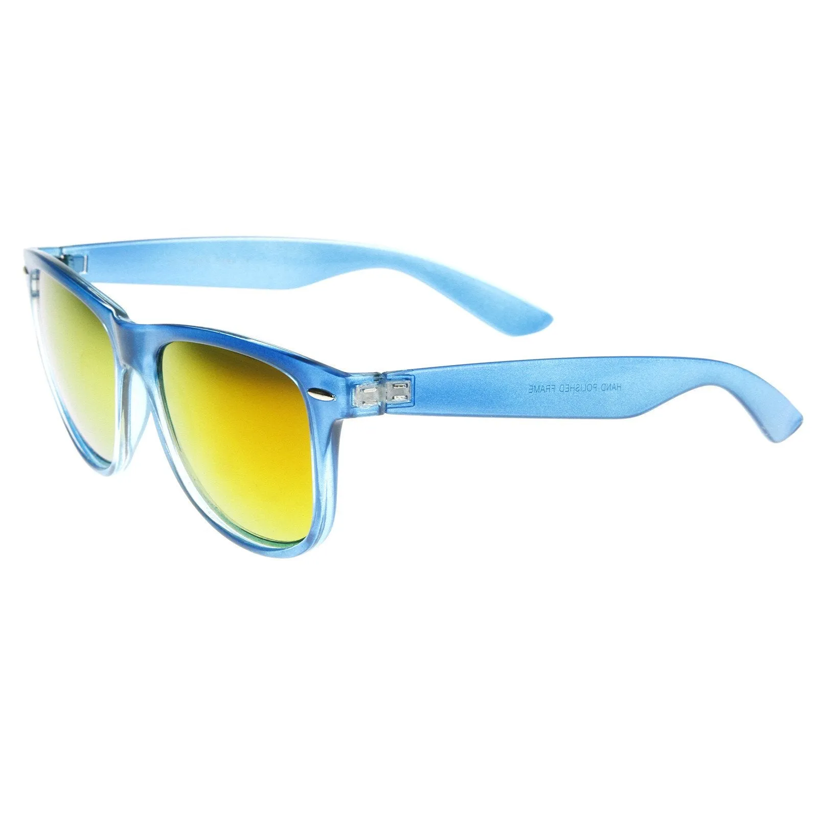 Translucent Horned Rim Mirror Lens Sunglasses 8652 sold by ZeroUV product image thumbnail 4