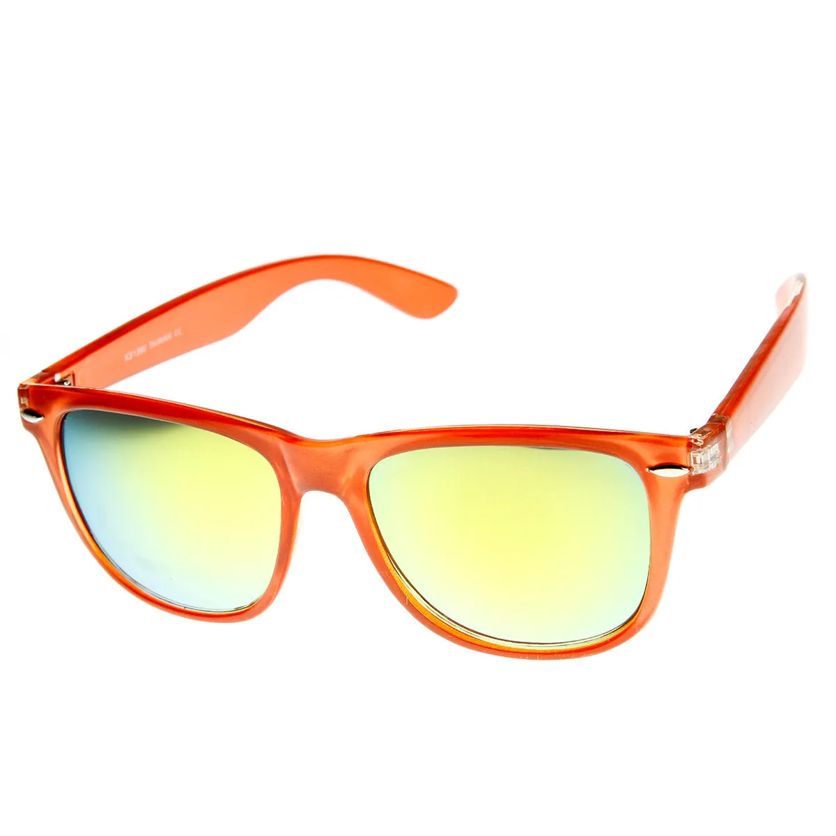 Translucent Horned Rim Mirror Lens Sunglasses 8652 sold by ZeroUV product image thumbnail 2