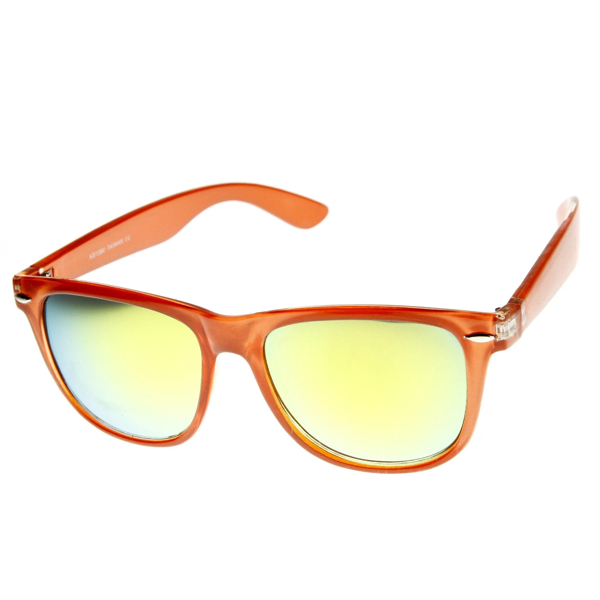 Translucent Horned Rim Mirror Lens Sunglasses 8652 sold by ZeroUV