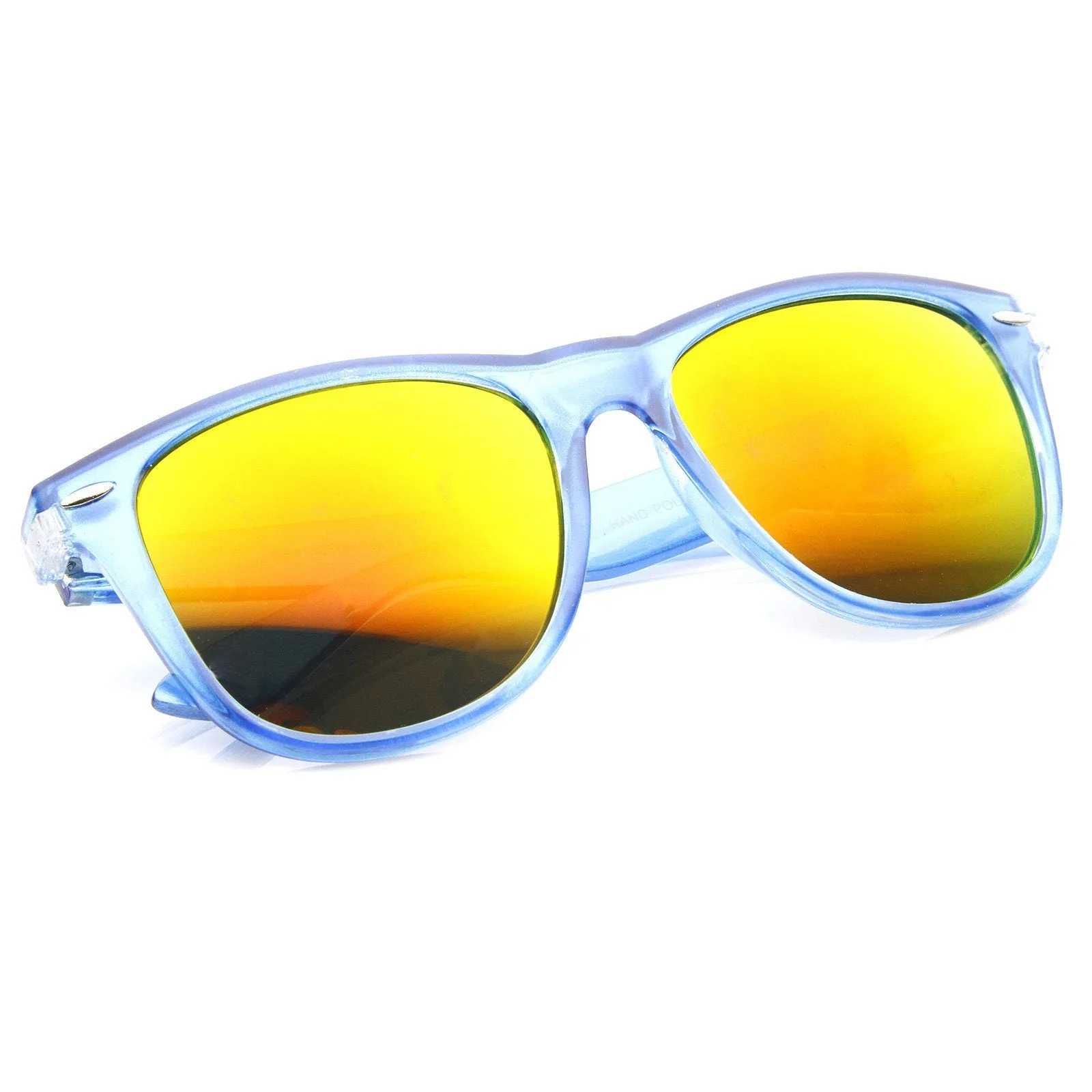 Translucent Horned Rim Mirror Lens Sunglasses 8652 sold by ZeroUV product image thumbnail 5