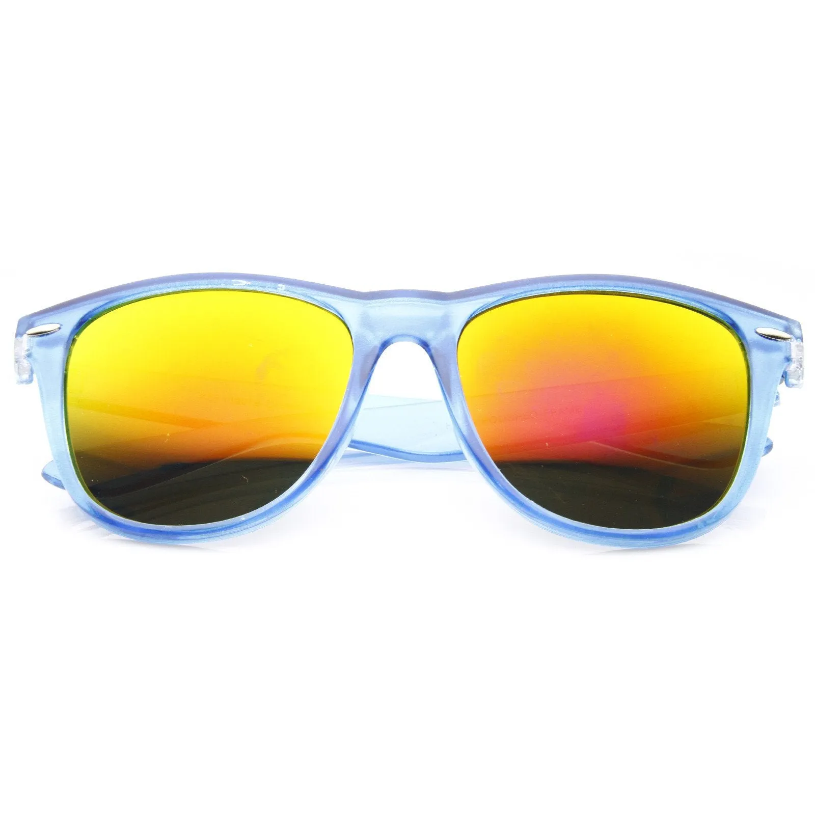 Translucent Horned Rim Mirror Lens Sunglasses 8652 sold by ZeroUV product image thumbnail 3