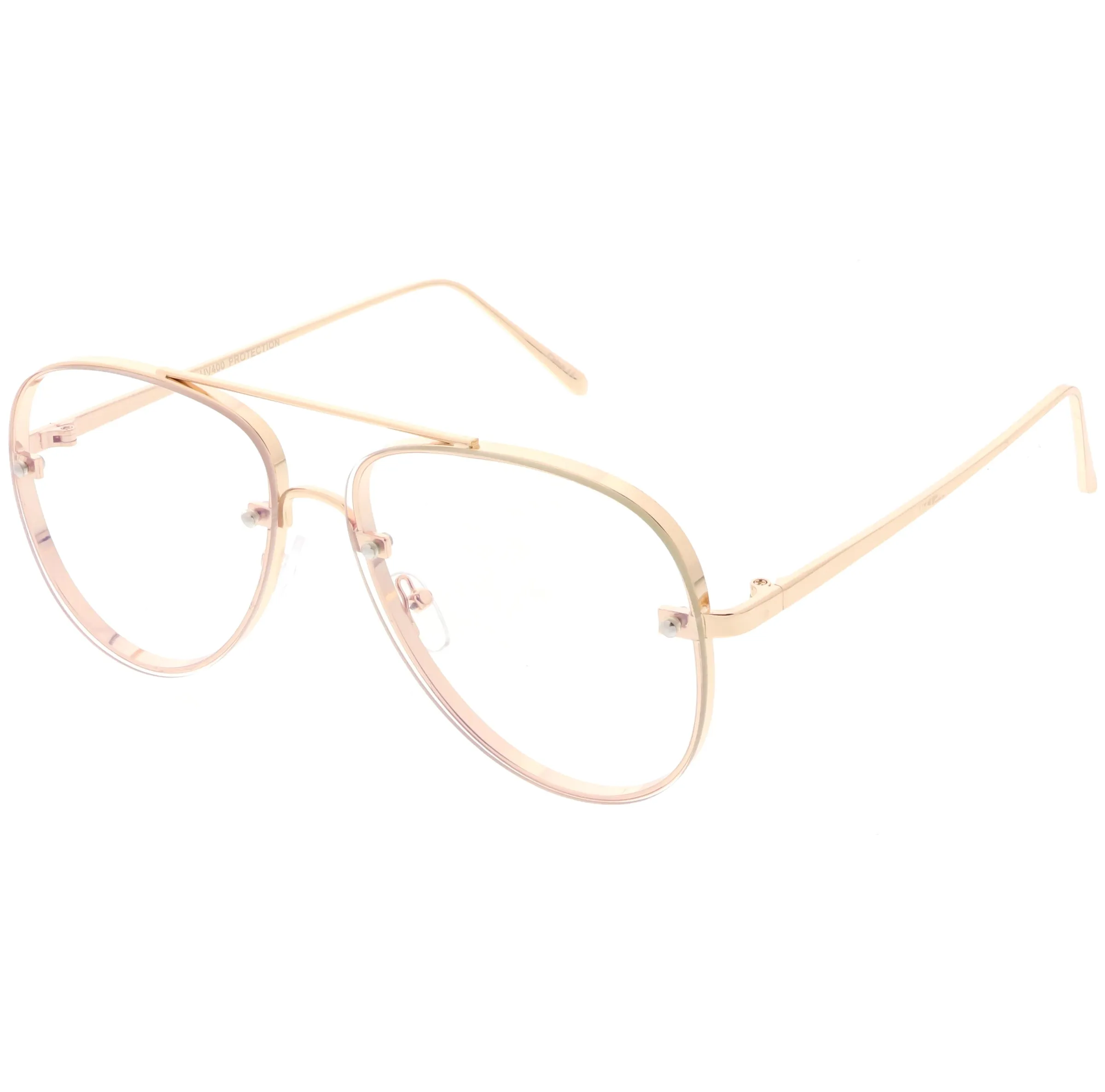 Everyday Classic Slim Metal Aviator Clear Lens C470 sold by ZeroUV product image thumbnail 4