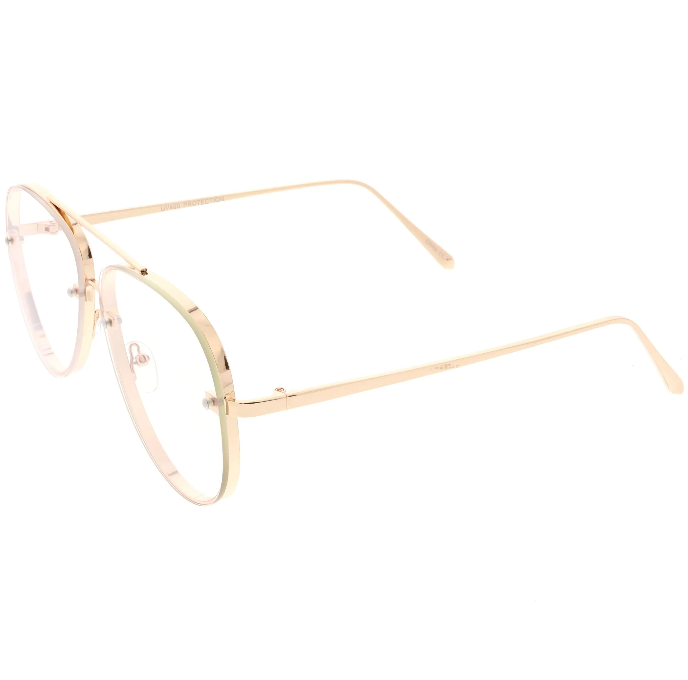 Everyday Classic Slim Metal Aviator Clear Lens C470 sold by ZeroUV product image thumbnail 5