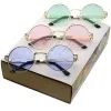 Retro Festival Oversize Round Color Tone Metal Sunglasses C664 [Promo Box] sold by ZeroUV