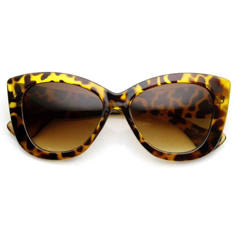 Oversize Thick Temple Womens Fashion Cat Eye Sunglasses 9167 sold by ZeroUV