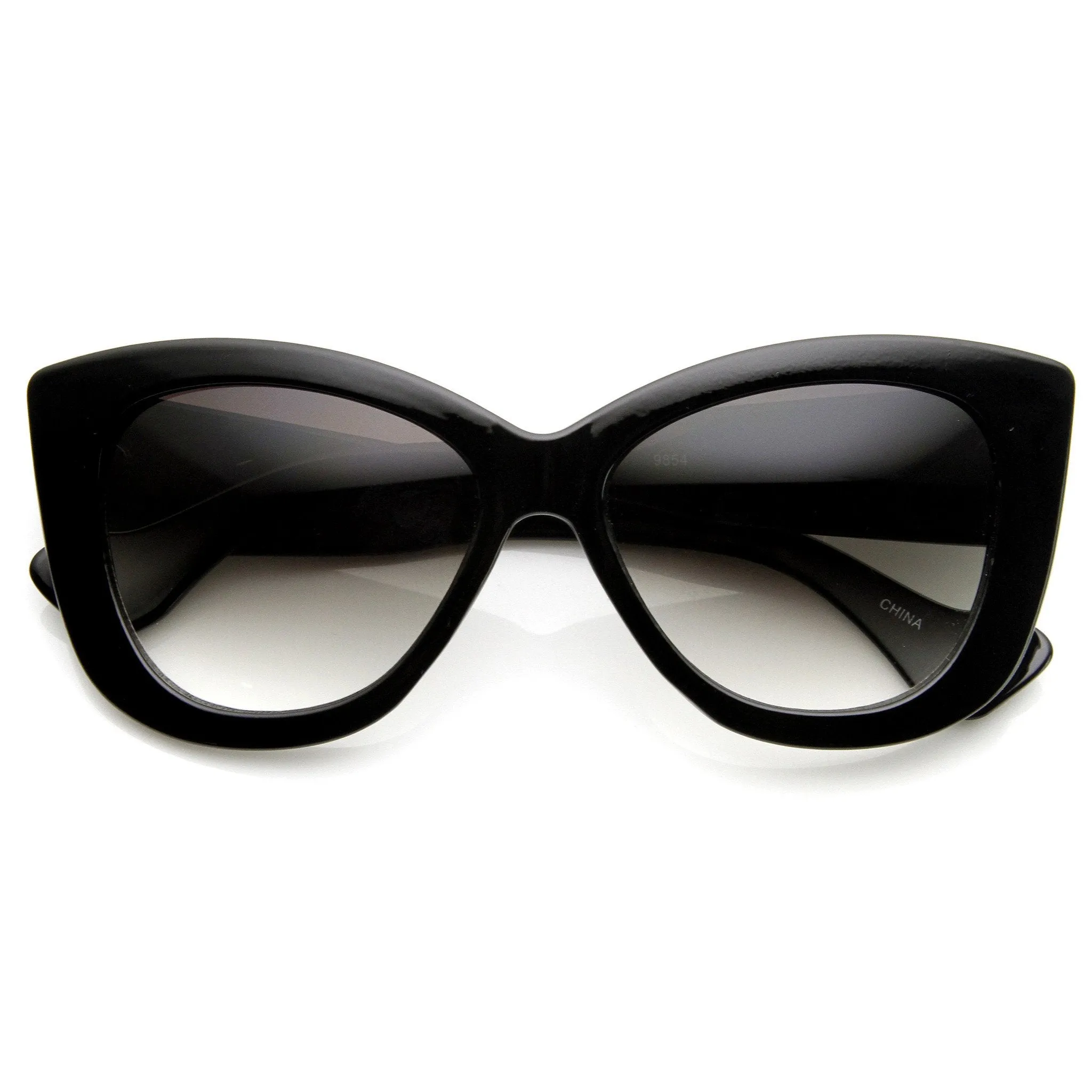 Oversize Thick Temple Womens Fashion Cat Eye Sunglasses 9167 sold by ZeroUV product image thumbnail 5