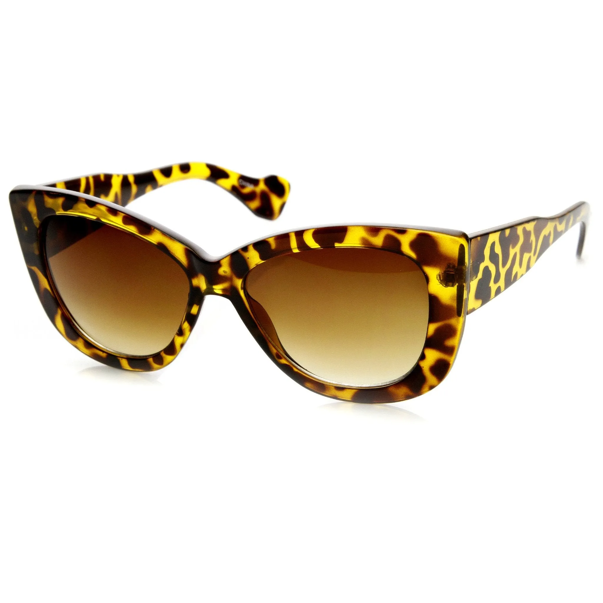Oversize Thick Temple Womens Fashion Cat Eye Sunglasses 9167 sold by ZeroUV product image thumbnail 2