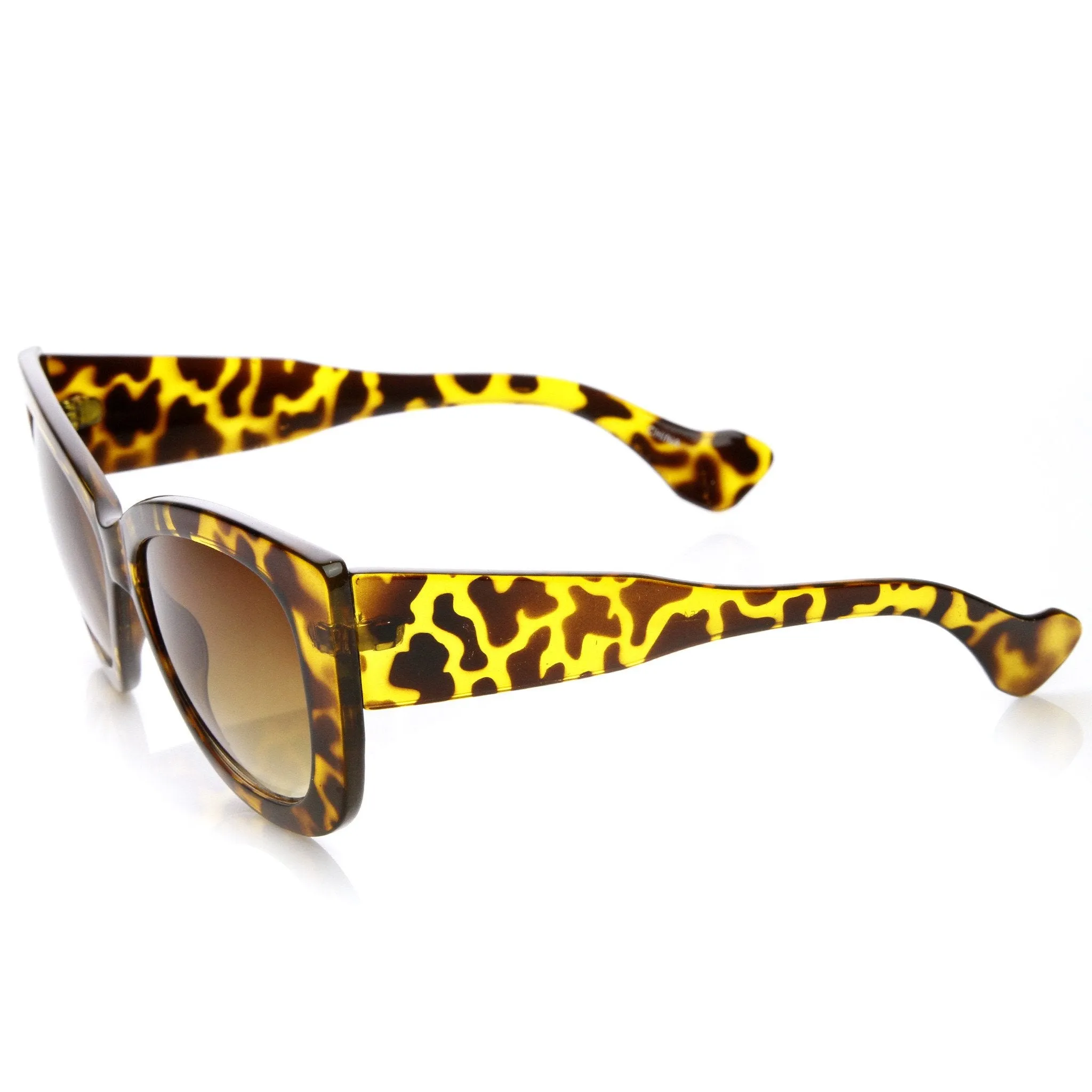 Oversize Thick Temple Womens Fashion Cat Eye Sunglasses 9167 sold by ZeroUV product image thumbnail 3