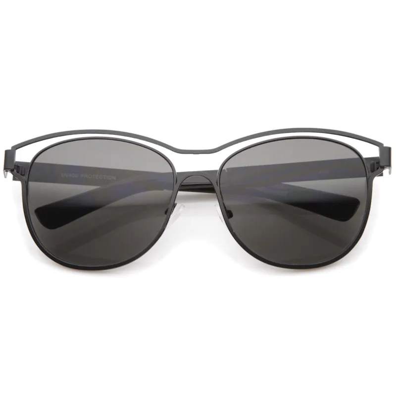 Retro Modern Laser Cut Horned Rim Sunglasses A449 sold by ZeroUV