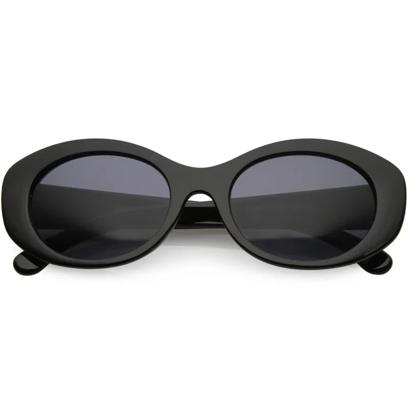 Women's Retro Oval Clout Thick Frame Sunglasses C867 sold by ZeroUV