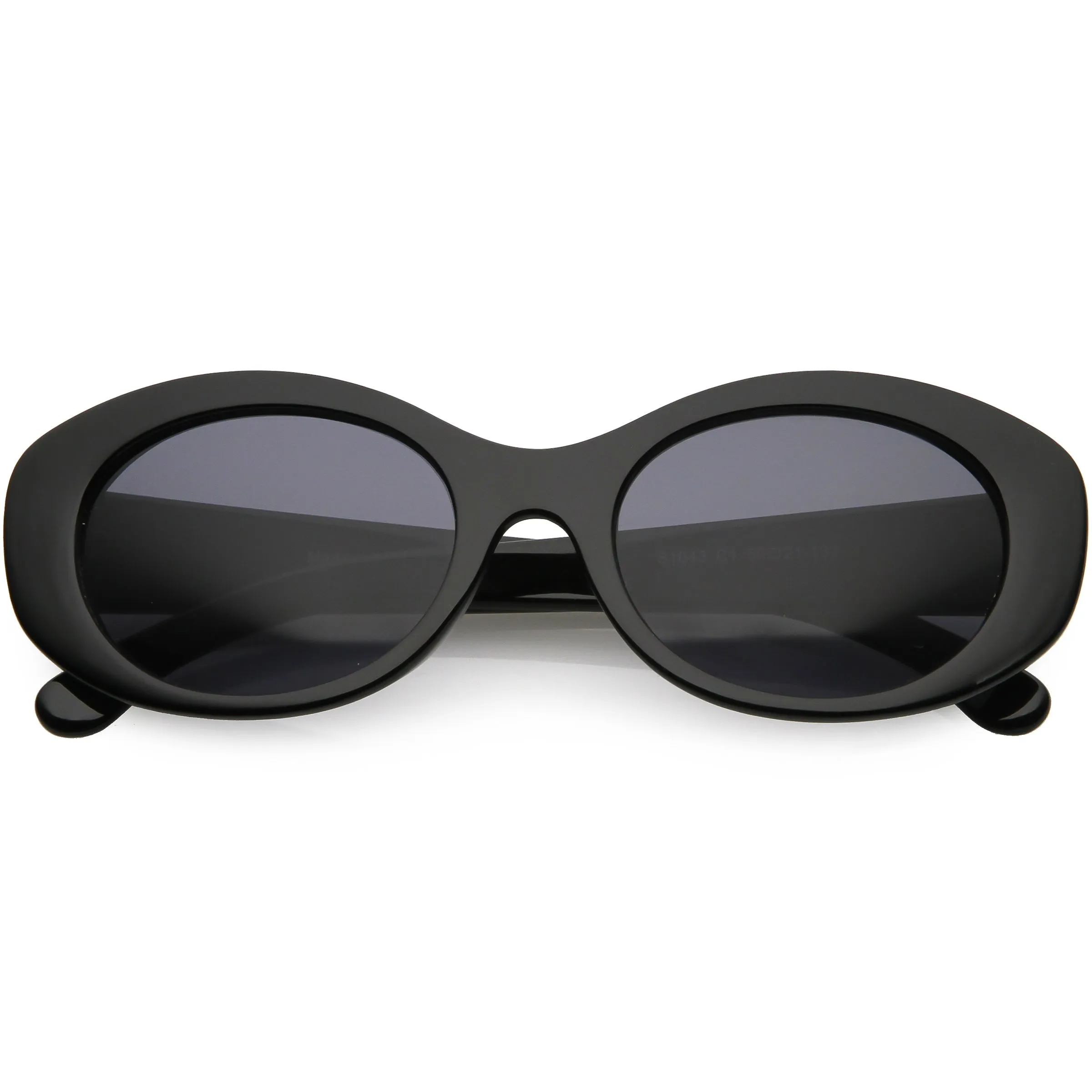 Women's Retro Oval Clout Thick Frame Sunglasses C867 sold by ZeroUV product image thumbnail 3