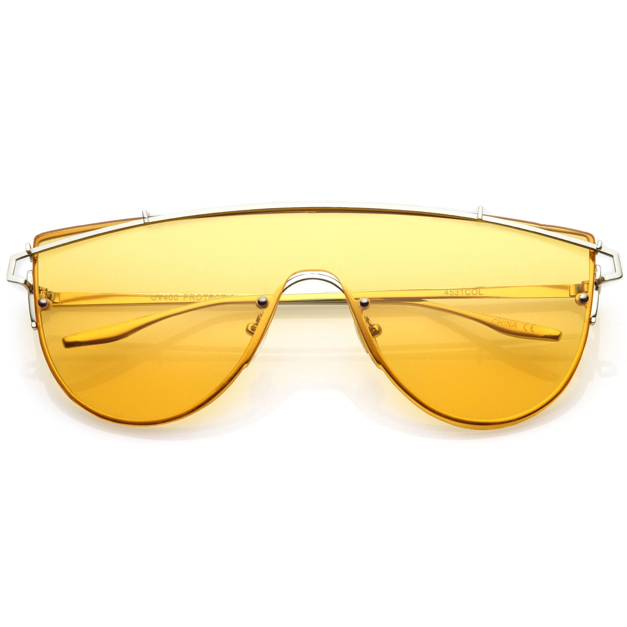 Retro Modern Flat Top Shield Sunglasses A908 sold by ZeroUV