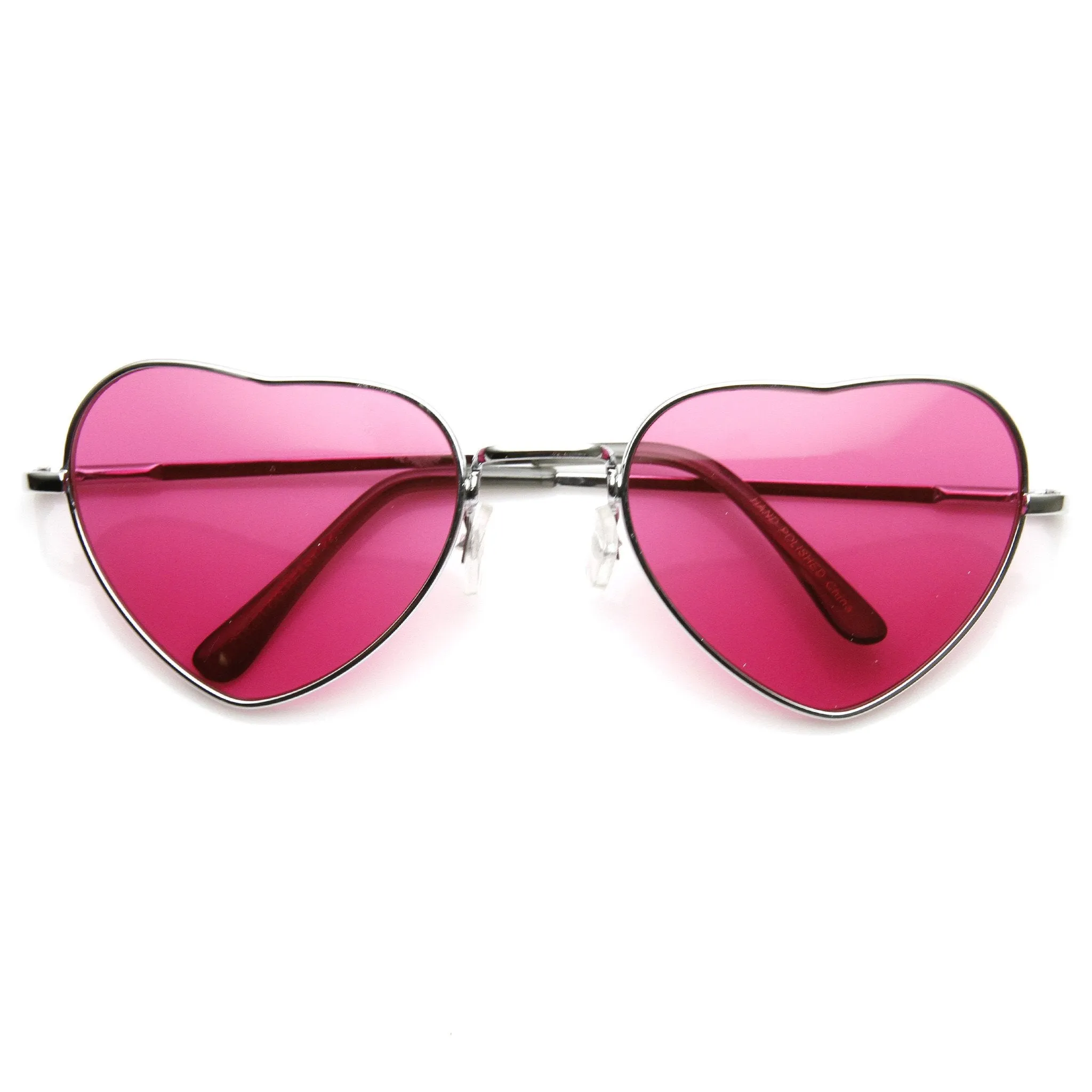 Cute Womens Heart Shaped Metal Sunglasses With Color Lenses 9416 sold by ZeroUV product image thumbnail 4