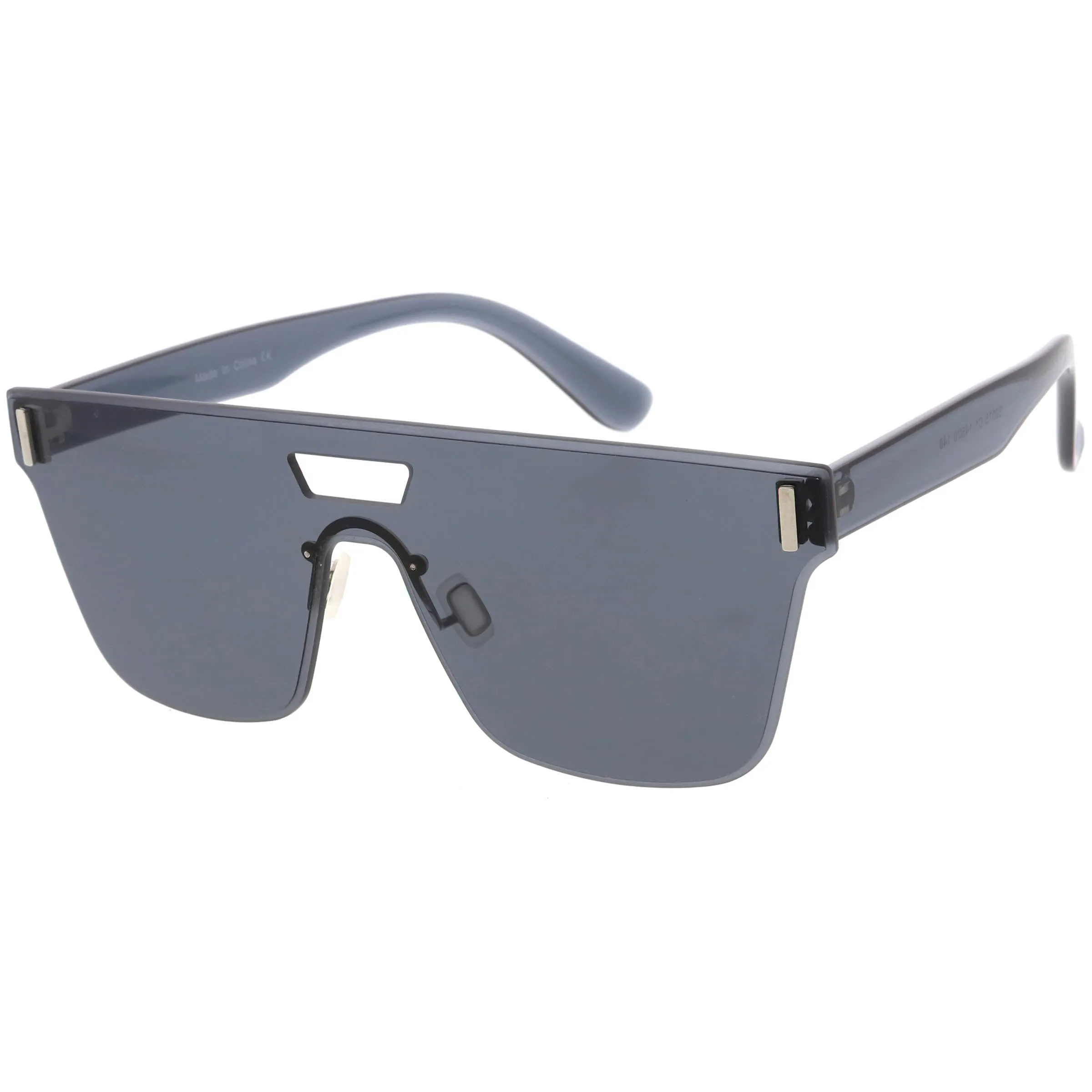 Modern Sports Fashion Rimless Flat Lens Shield Sunglasses C970 sold by ZeroUV product image thumbnail 5