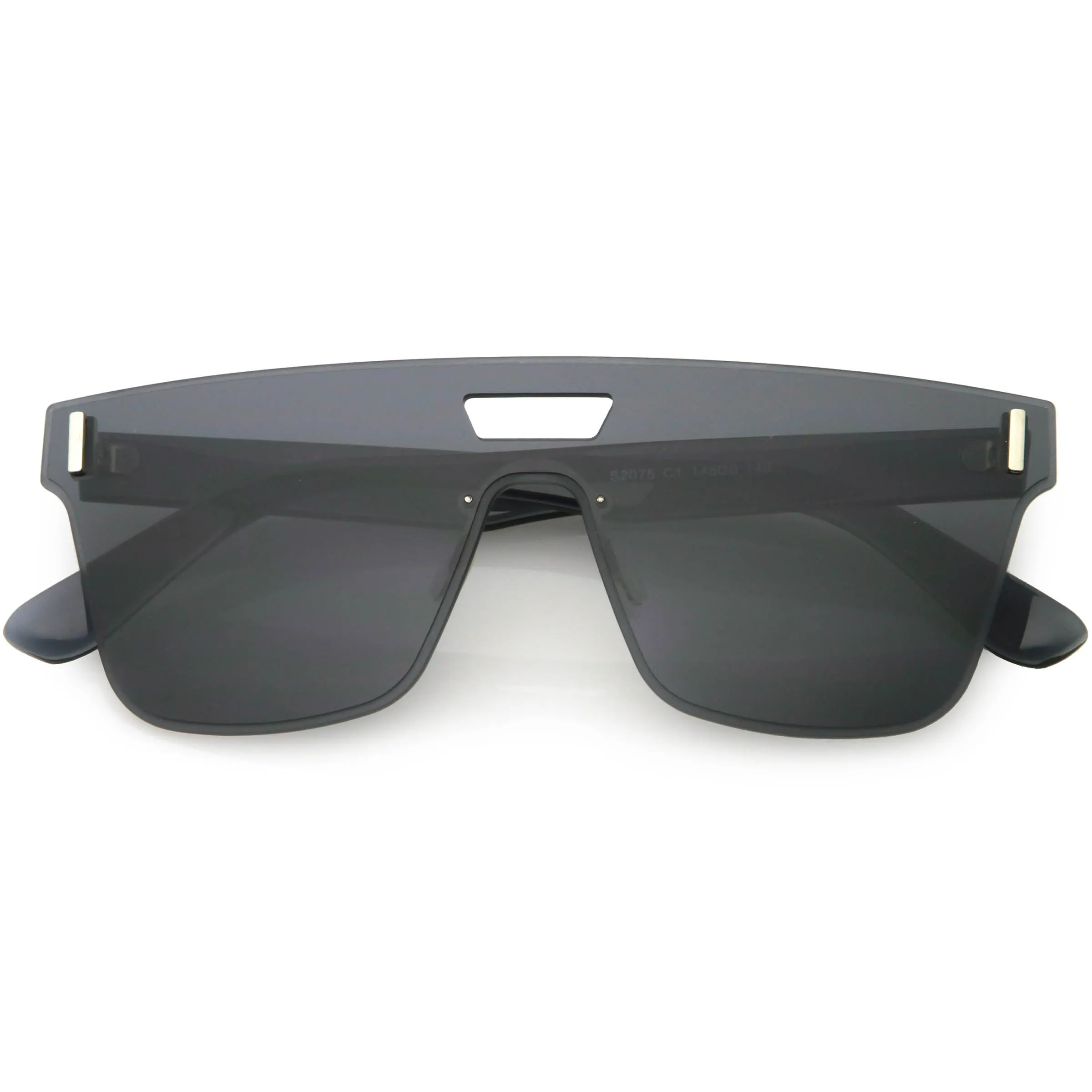 Modern Sports Fashion Rimless Flat Lens Shield Sunglasses C970 sold by ZeroUV product image thumbnail 4