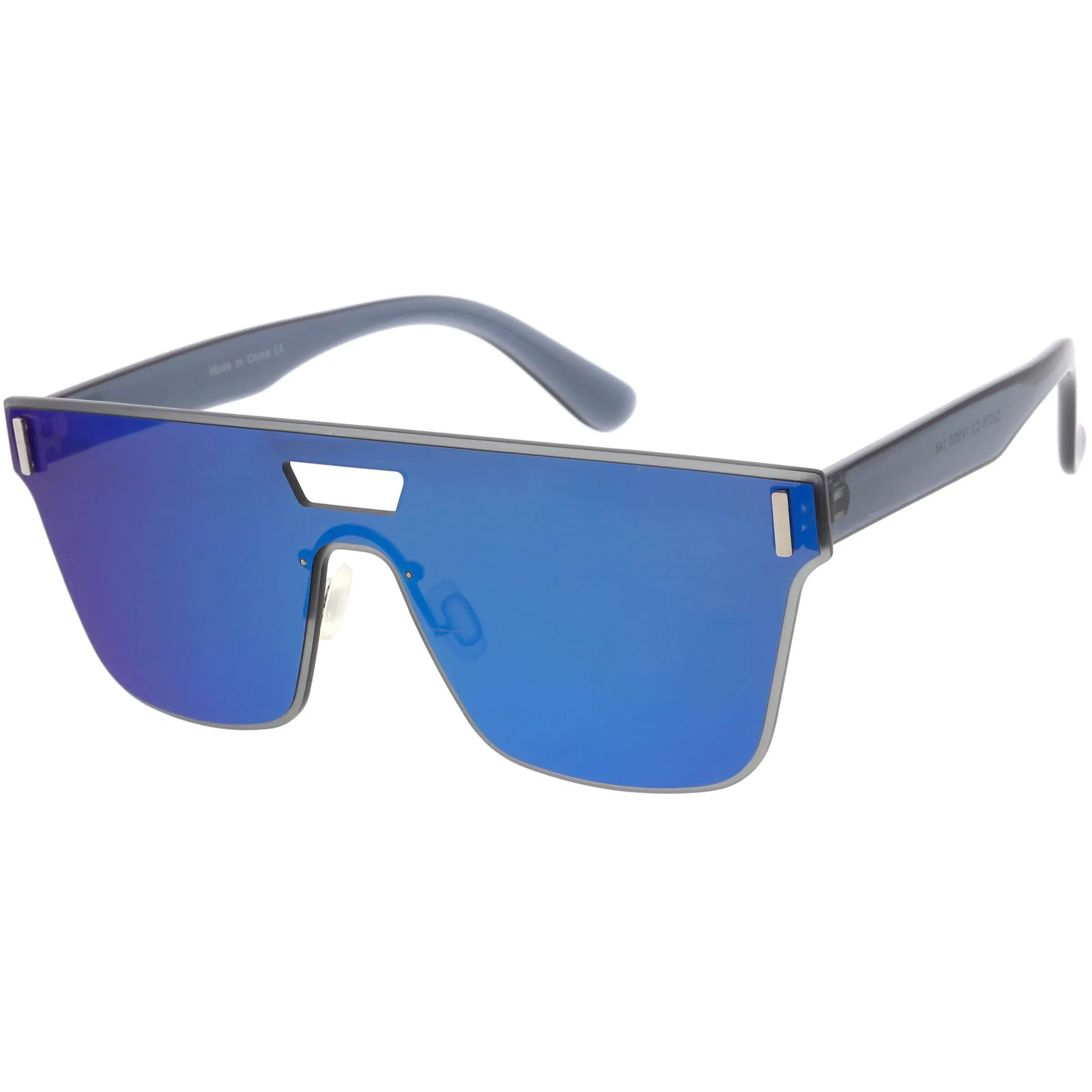 Modern Sports Fashion Rimless Flat Lens Shield Sunglasses C970 sold by ZeroUV product image thumbnail 2