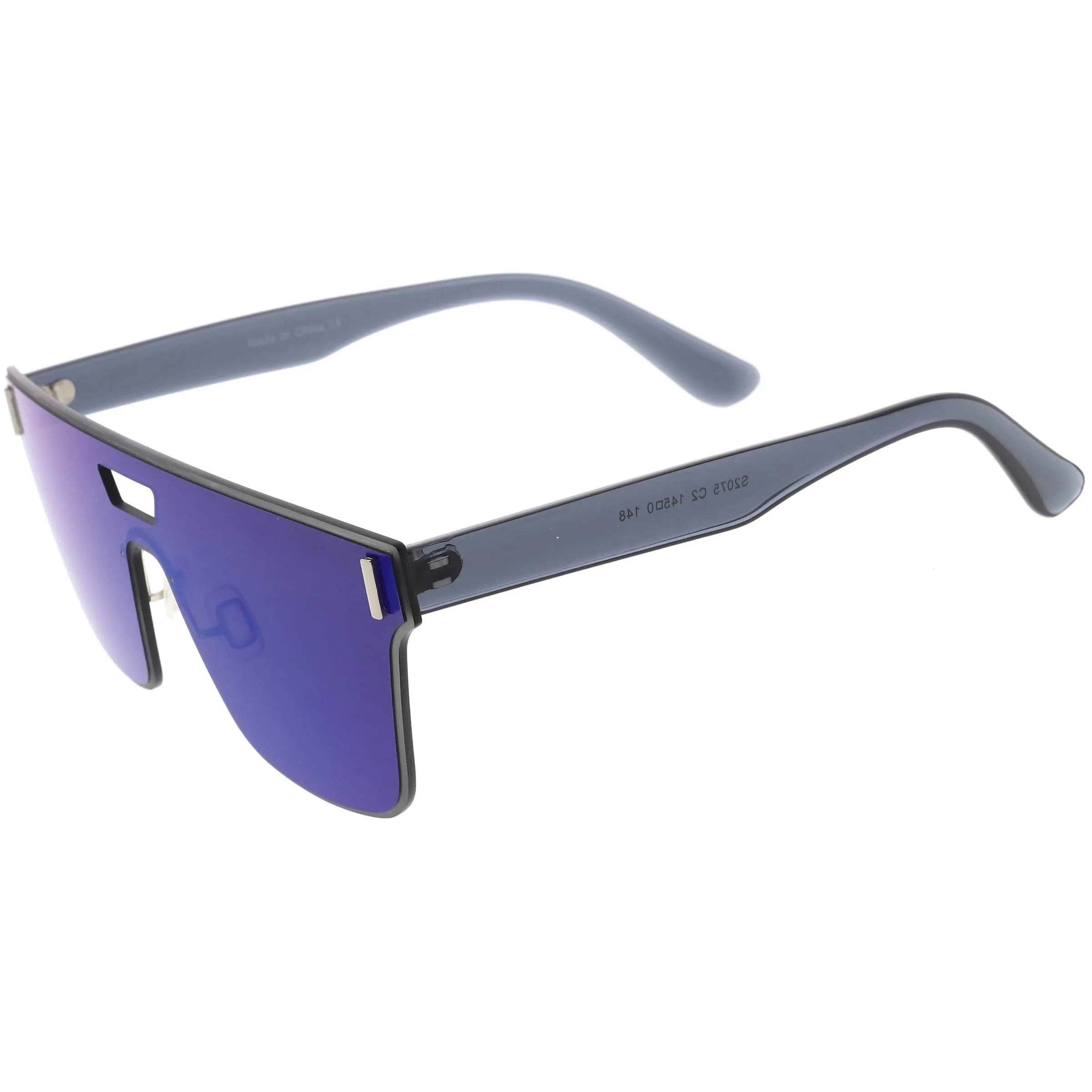 Modern Sports Fashion Rimless Flat Lens Shield Sunglasses C970 sold by ZeroUV product image thumbnail 3