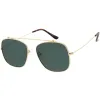 Vintage Dapper Square Crossbar Metal Aviator Sunglasses C959 sold by ZeroUV