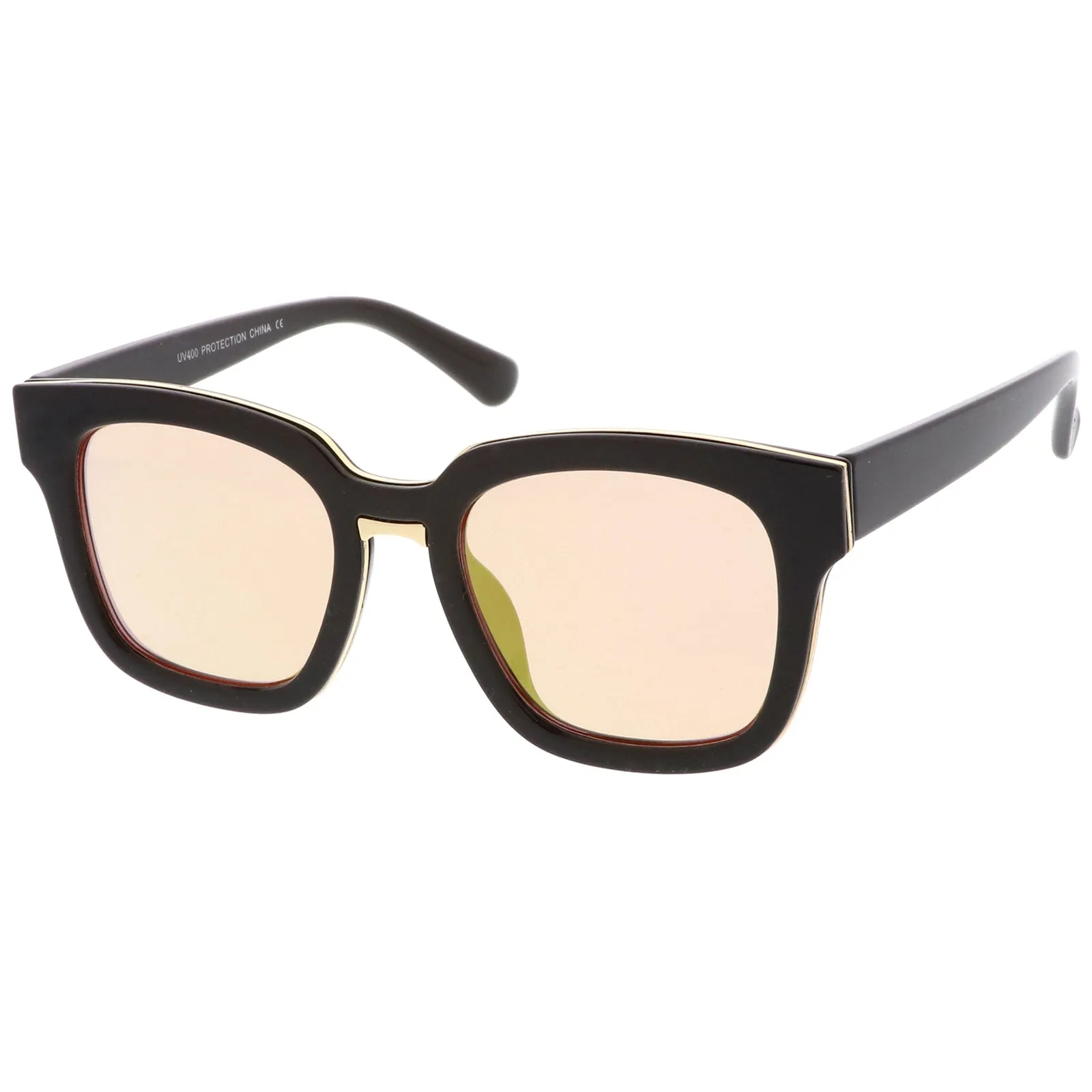 Modern Mirrored Flat Lens Multi Layer Sunglasses A648 sold by ZeroUV product image thumbnail 2