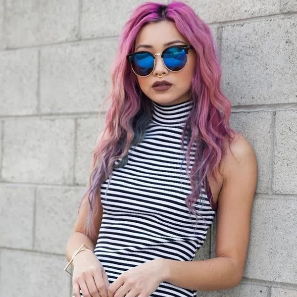 Modern Flat Front Oversize Round Mirror Lens Cat Eye Sunglasses sold by ZeroUV