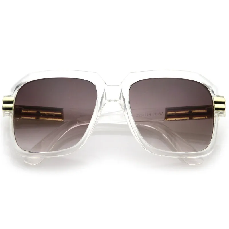 Retro Hip Hop Fashion Square Aviator Sunglasses 8148 made by ZeroUV