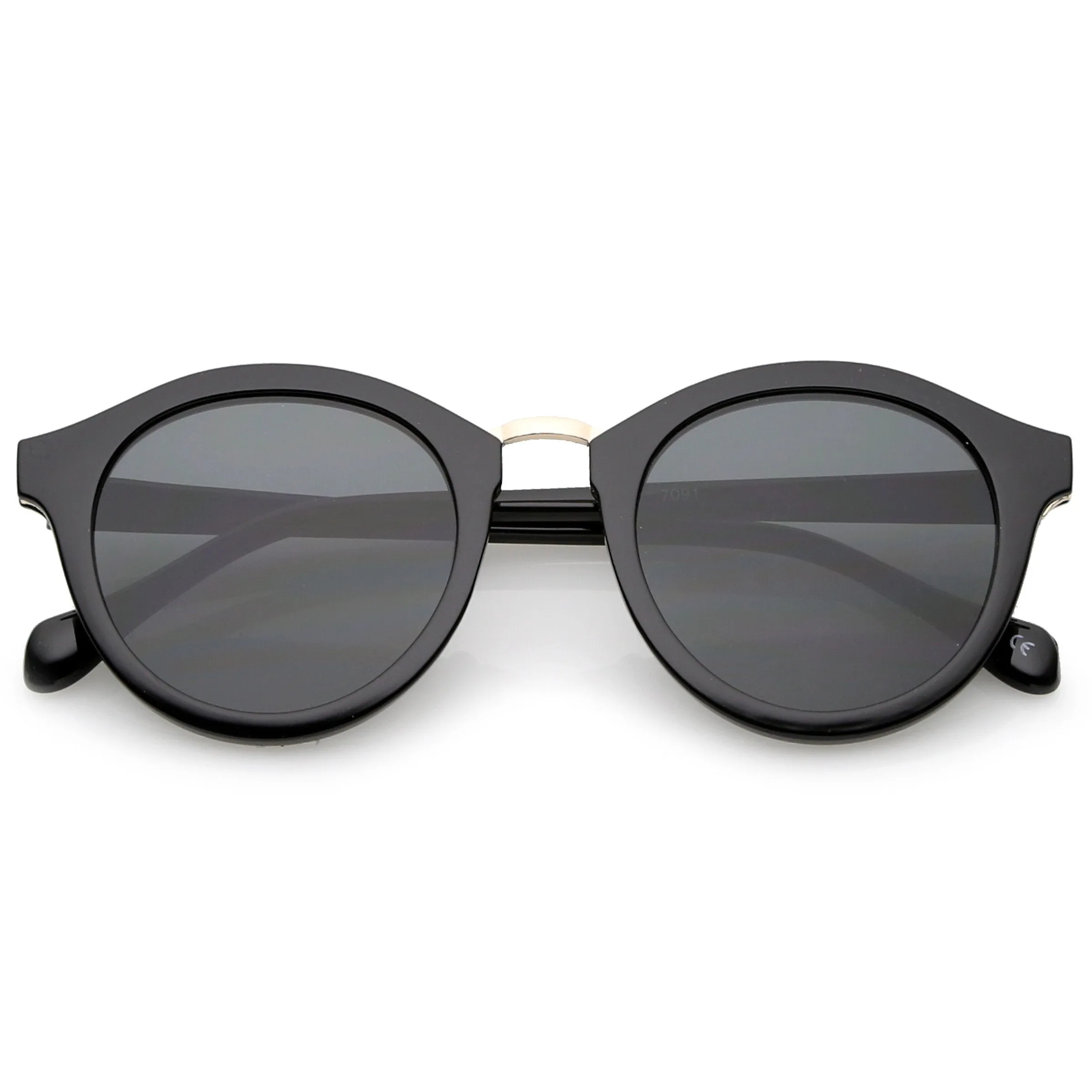 Vintage Dapper Round P3 Horned Rim Sunglasses C127 sold by ZeroUV product image thumbnail 3