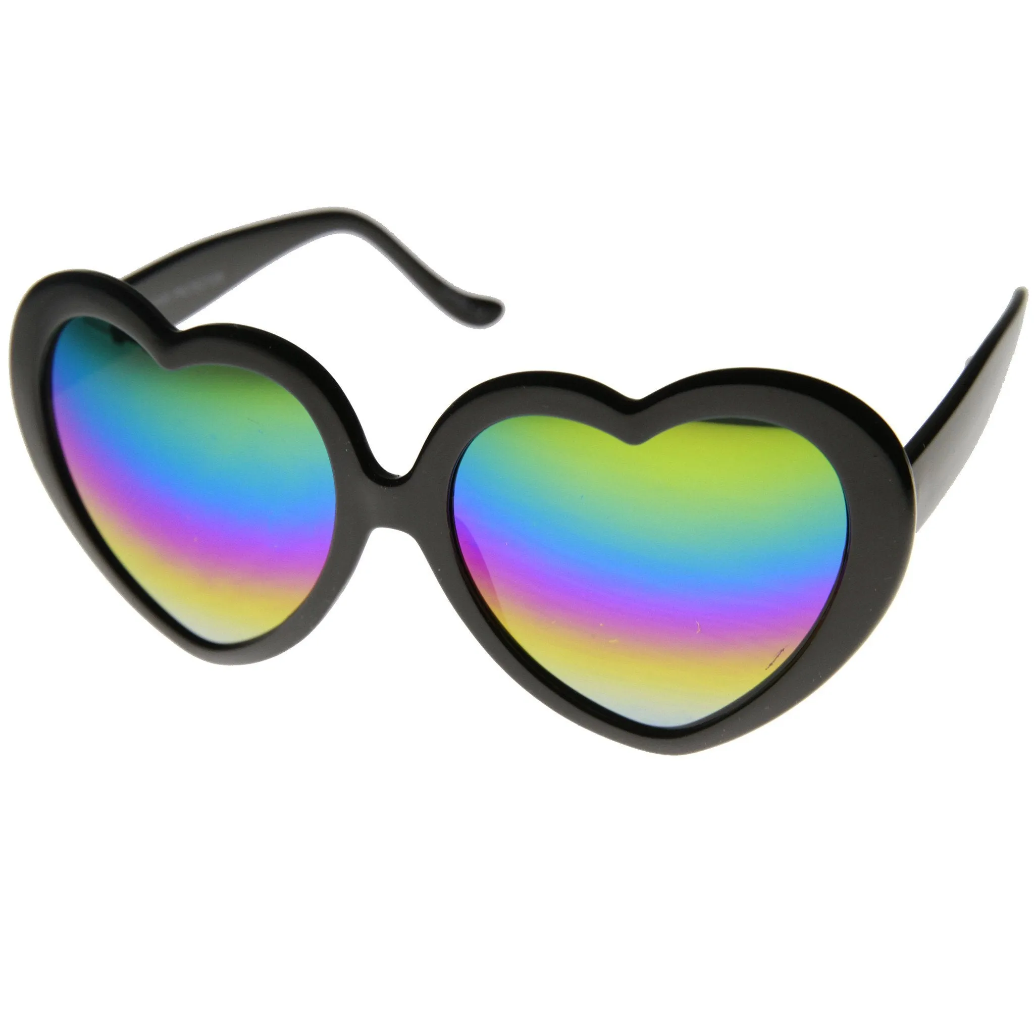 Women's Heart Shape Flash Mirror Rainbow Lens Sunglasses 9492 sold by ZeroUV product image thumbnail 5