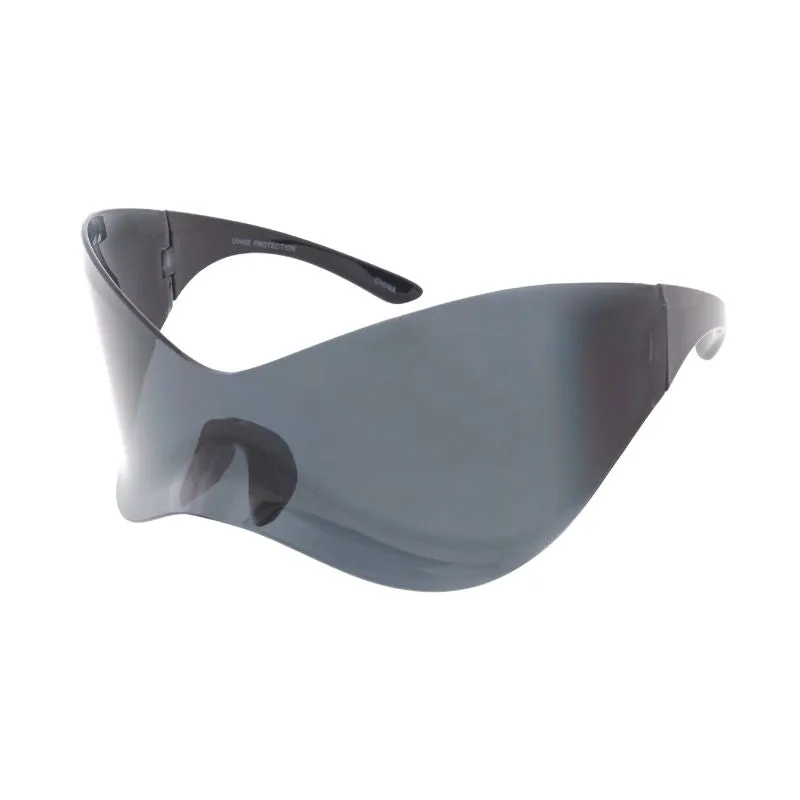 Oversize Rimless Sport Mask Goggle Sunglasses D330 sold by ZeroUV