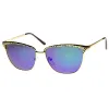Women's Half Frame Trendy Metal Animal Print Sunglasses 9291 sold by ZeroUV
